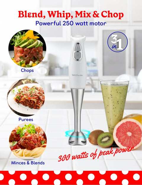 Hand Immersion Blender 1000W Powerful 4-in-1 Stainless Steel Stick Blender